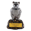Bulldog School Mascot Sculpture w/Engraving Plate